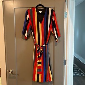 WHIT multi colored silky dress